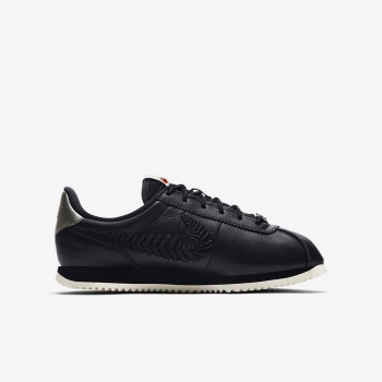Nike Cortez Basic Premium Embroidered - Sneakers - Sort/Hvide | DK-75736